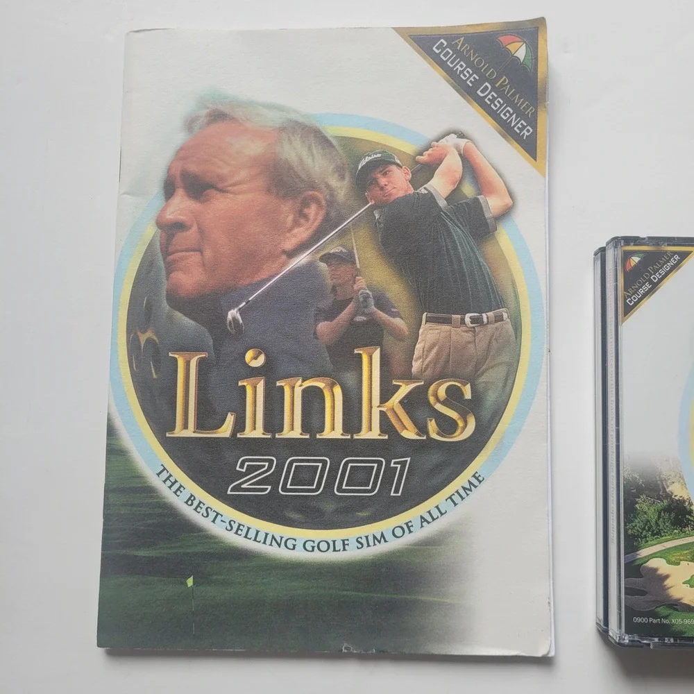 Microsoft Links 2001‎ PC Golf Sim Arnold Palme 4-Disc Game Manual